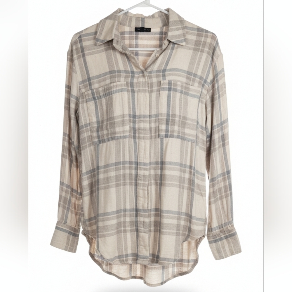 Plaid Button-Up Shirt